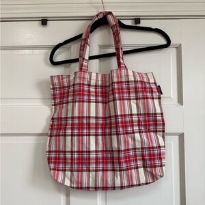 Red Plaid Tote Bag - J. Crew